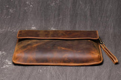 Vintage Black LEATHER MENS Ipad Courier Bag SIDE BAG Casual Brown MESSENGER BAG FOR MEN - iwalletsmen