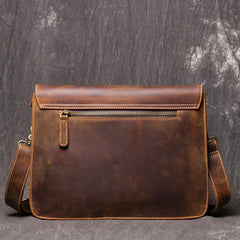 Vintage Black LEATHER MENS Ipad Courier Bag SIDE BAG Casual Brown MESSENGER BAG FOR MEN - iwalletsmen