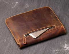 Vintage Black LEATHER MENS Ipad Courier Bag SIDE BAG Casual Brown MESSENGER BAG FOR MEN - iwalletsmen