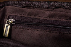 Black Coffee Leather Mens Belt Bag Mini Shoulder Bag Vintage Waist Pouch Side Bags For Men