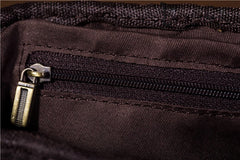 Brown Leather Mens Belt Bag Mini Shoulder Bag Vintage Waist Pouch Side Bags For Men