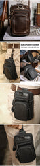 Vintage Leather Mens Phone Holster Belt Pouch Coffee Waist Pouch Belt Bags For Men