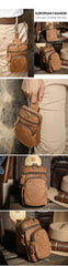 Vintage Leather Mens Phone Holster Belt Pouch Black Waist Pouch Belt Bags For Men