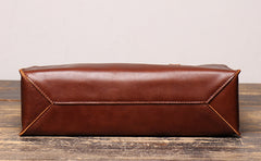 Vintage Mens Womens Leather Large Brown Tote Handbag Shoulder Tote Purse Tote Bag For Men - iwalletsmen