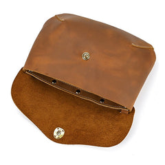 Vintage Small Leather Mens Side Bag Convertible Clutch Wristlet Shoulder Bag for Men