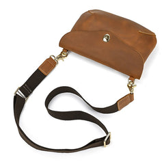 Vintage Small Leather Mens Side Bag Convertible Clutch Wristlet Shoulder Bag for Men