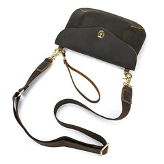 Vintage Small Leather Mens Side Bag Convertible Clutch Wristlet Shoulder Bag for Men