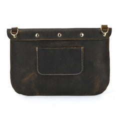 Vintage Small Leather Mens Side Bag Convertible Clutch Wristlet Shoulder Bag for Men