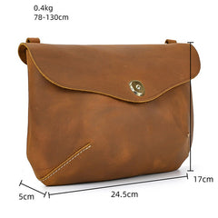 Vintage Small Leather Mens Side Bag Convertible Clutch Wristlet Shoulder Bag for Men