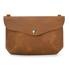 Vintage Small Leather Mens Side Bag Convertible Clutch Wristlet Shoulder Bag for Men