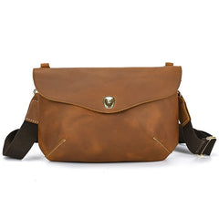 Vintage Small Leather Mens Side Bag Convertible Clutch Wristlet Shoulder Bag for Men