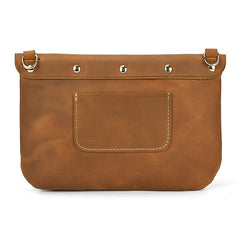 Vintage Small Leather Mens Side Bag Convertible Clutch Wristlet Shoulder Bag for Men