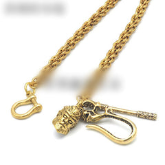 Cool Brass 18‘’ Biker Wallet Chain Skull Key Chain Wallet Chain Pants Chain For Men - iwalletsmen