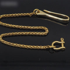 Badass Brass Gold 18'' Biker Wallet Chain Key Chain Wallet Chain Pants Chain For Men - iwalletsmen