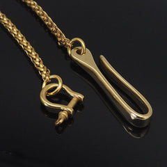 Badass Brass Gold 18'' Biker Wallet Chain Key Chain Wallet Chain Pants Chain For Men - iwalletsmen