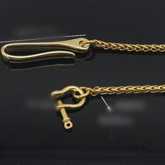 Badass Brass Gold 18'' Biker Wallet Chain Key Chain Wallet Chain Pants Chain For Men - iwalletsmen