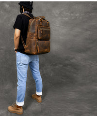 Vintage Brown Leather Mens 16