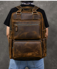 Vintage Brown Leather Mens 16