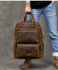 Vintage Brown Leather Mens 16