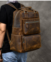 Vintage Brown Leather Mens 16