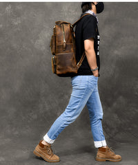 Vintage Brown Leather Mens 16