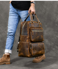 Vintage Brown Leather Mens 16