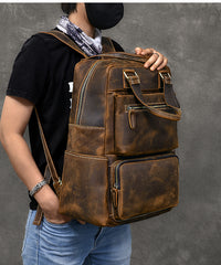 Vintage Brown Leather Mens 16