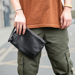 Vintage Business Leather Mens Black Long Wallet Phone Bag Purse Coffee Clutch For Men - iwalletsmen