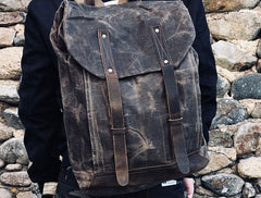 Vintage Canvas Backpack for men Travel Bag for men - iwalletsmen
