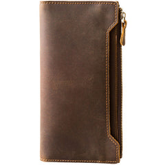 Vintage Cool Mens long Wallet Leather Wallet Long Wallet for Men - iwalletsmen