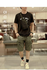 Vintage Dark Brown Leather Mens Chest Bag Black Sling Bag Sling Pack For Men - iwalletsmen