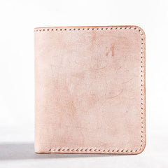 Vintage Handmade Leather Mens Small Wallet Bifold Wallet for Men - iwalletsmen