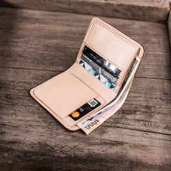 Vintage Handmade Leather Mens Small Wallet Bifold Wallet for Men - iwalletsmen