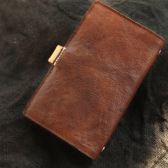 Vintage Handmade Leather Journal Notepad Brown Notebook For Men - iwalletsmen
