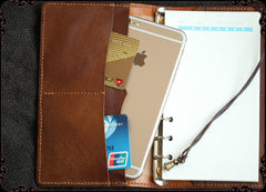 Vintage Handmade Leather Journal Notepad Brown Notebook For Men - iwalletsmen