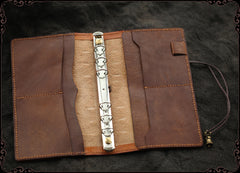 Vintage Handmade Leather Journal Notepad Brown Notebook For Men - iwalletsmen