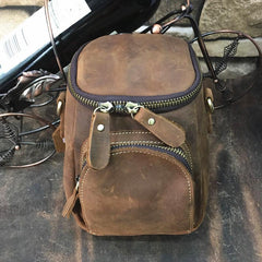 Vintage Leather Belt Pouch for Men Waist Bags BELT BAGs Shoulder Bags For Men - iwalletsmen