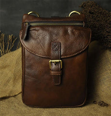 Vintage Leather Belt Pouches for Men Waist Bag BELT BAGs Shoulder Bags For Men - iwalletsmen