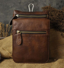 Vintage Leather Belt Pouches for Men Waist Bag BELT BAGs Shoulder Bags For Men - iwalletsmen