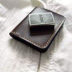 Vintage Leather Coffee Mens Small Wallet Leather Bifold Wallets for Men - iwalletsmen