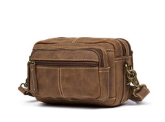 Vintage Leather Fanny Pack Mens Waist Bag Hip Pack Belt Bag Bumbag for Men