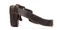 Vintage Leather Fanny Pack Mens Waist Bag Hip Pack Belt Bag Bumbag for Men