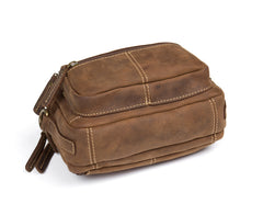 Vintage Leather Fanny Pack Mens Waist Bag Hip Pack Belt Bag Bumbag for Men