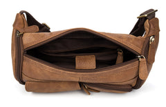 Vintage Leather Fanny Pack Mens Waist Bag Hip Pack Belt Bag Bumbag for Men