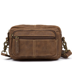 Vintage Leather Fanny Pack Mens Waist Bag Hip Pack Belt Bag Bumbag for Men