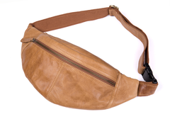 Vintage Leather Fanny Pack Mens Waist Bag Hip Pack Belt Bag Bumbag for Men