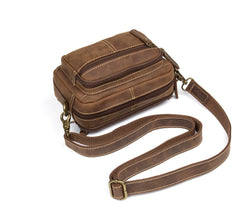 Vintage Leather Fanny Pack Mens Waist Bag Hip Pack Belt Bag Bumbag for Men