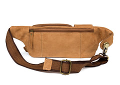 Vintage Leather Fanny Pack Mens Waist Bag Hip Pack Belt Bag Bumbag for Men