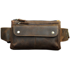 Vintage Leather Fanny Pack Mens Waist Bag Hip Pack Belt Bag for Men - iwalletsmen