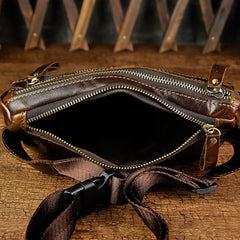 Vintage Leather Fanny Pack Mens Waist Bag Hip Pack Belt Bag for Men - iwalletsmen